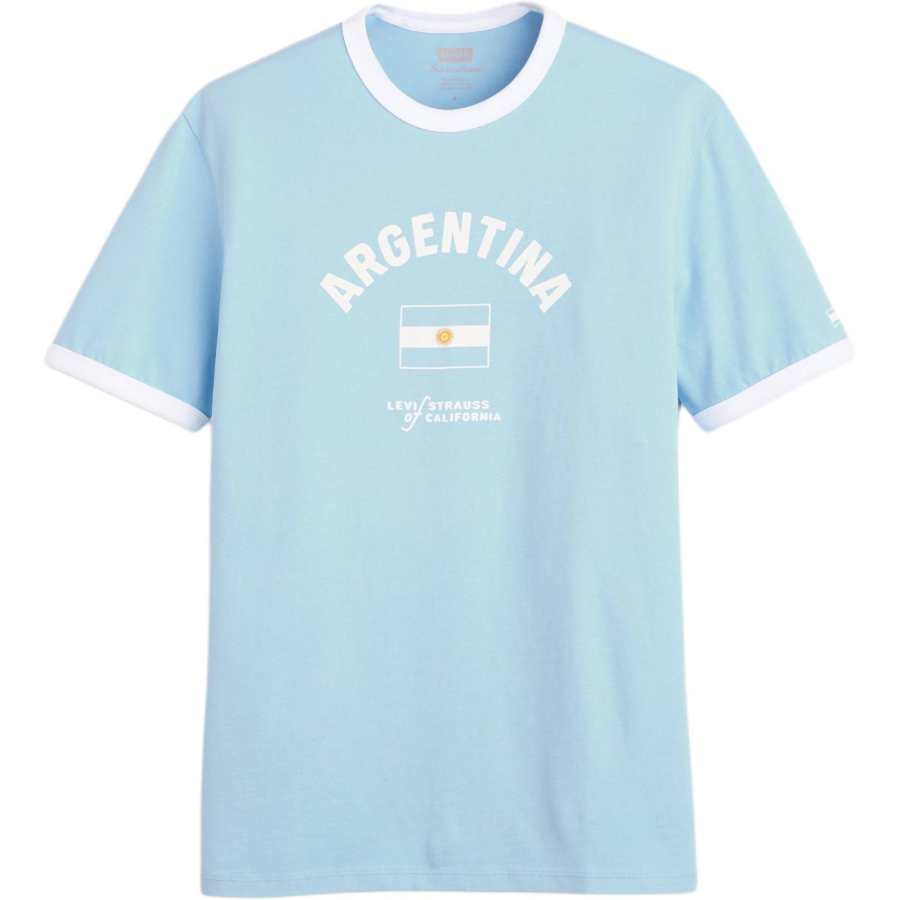 Levis Levis Country Ringer T Shirts Men's Multicolor Crew Neck Moderate