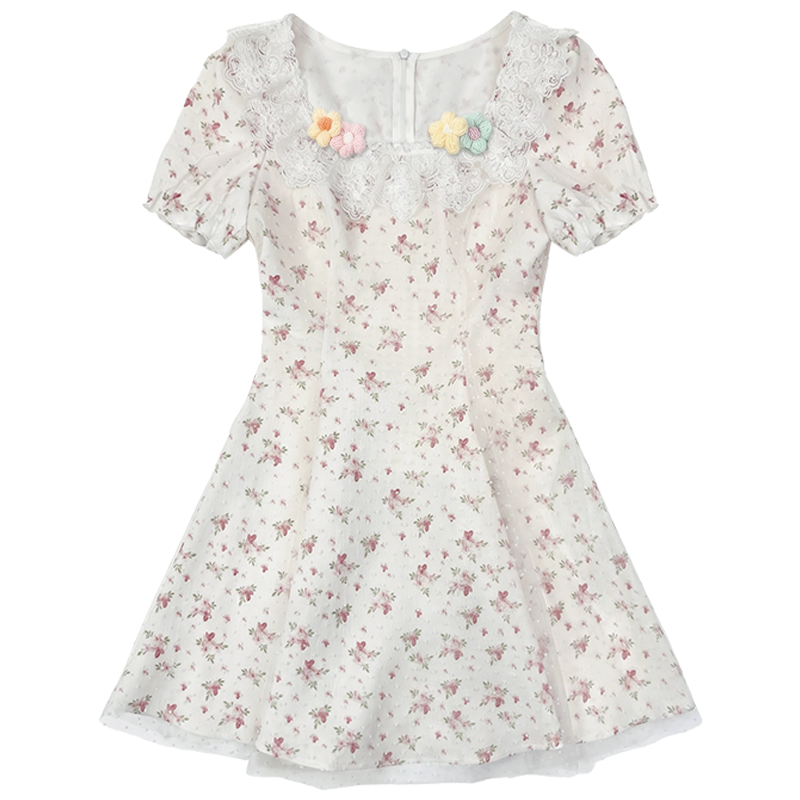 Fabric Pig Short Sleeved Dress Women's