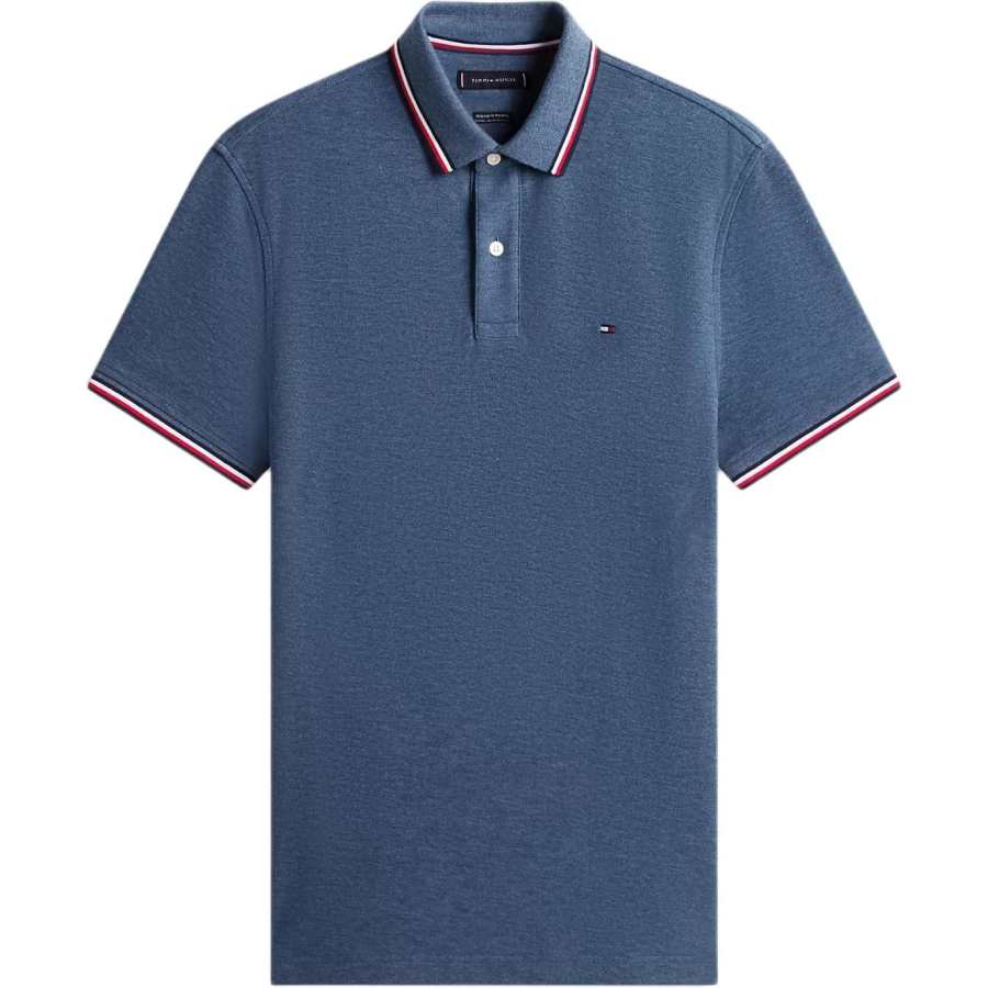 Tommy Hilfiger Polo Shirts Men's Blue Polo Collar Moderate