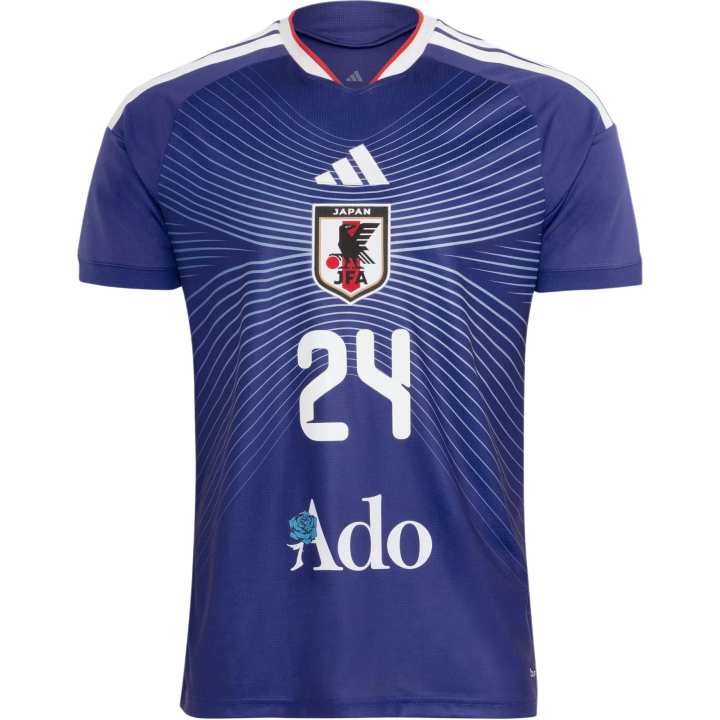 Adidas Adidas Japan National Team Soccer Jerseys Men's Japan Blue V Neck Moderate