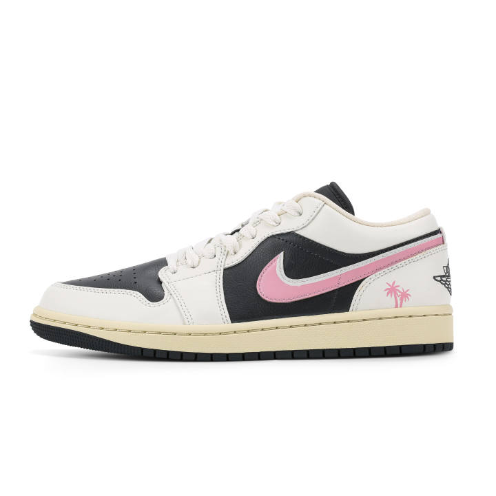Jordan Jordan Air Jordan 1 Unicorn Manufacturing Coverage Thermal Coverage Low top Skateboard Shoes Unisex Black Pink