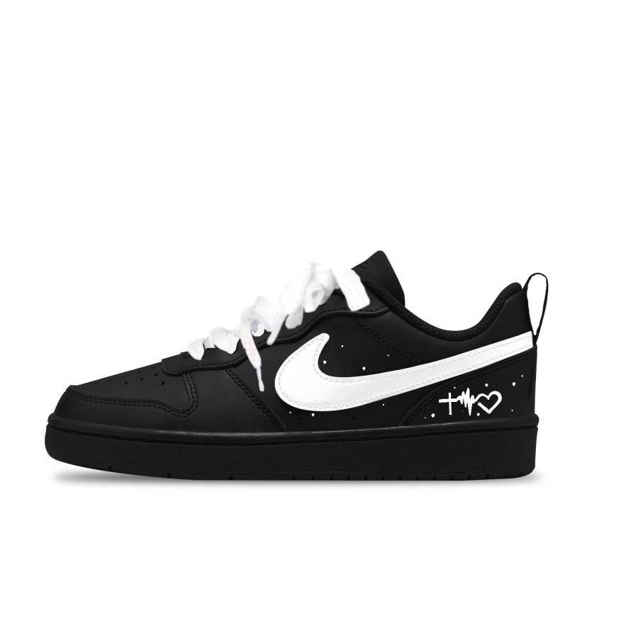 Nike Nike Court Borough Leather Slip Resistant Abrasion Resistant Low top Kids' Skateboarding Shoes Unisex