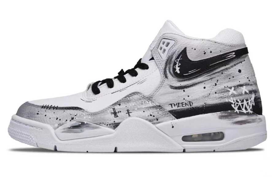 Nike Nike Flight Legacy Demon Smile Cushioning Waterproof Cushioning Waterproof Mid top Vintage Basketball Shoes Unisex