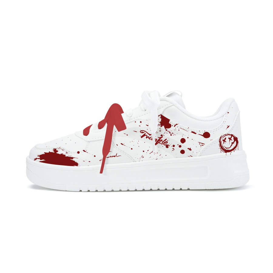 ANTA Easy Skateboard Shoes Women's Low Top White/Red