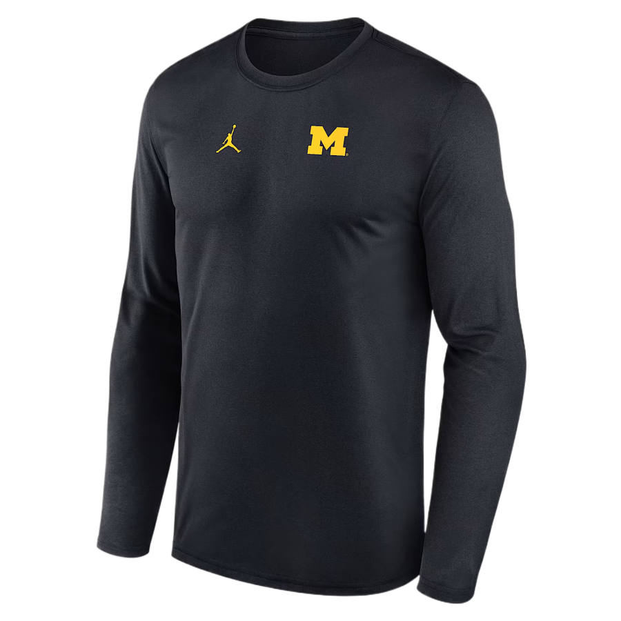Jordan Jordan Michigan Sideline Legend Small Logo Men's Jordan Brand Dri-FIT College Long-Sleeve T-Shirt