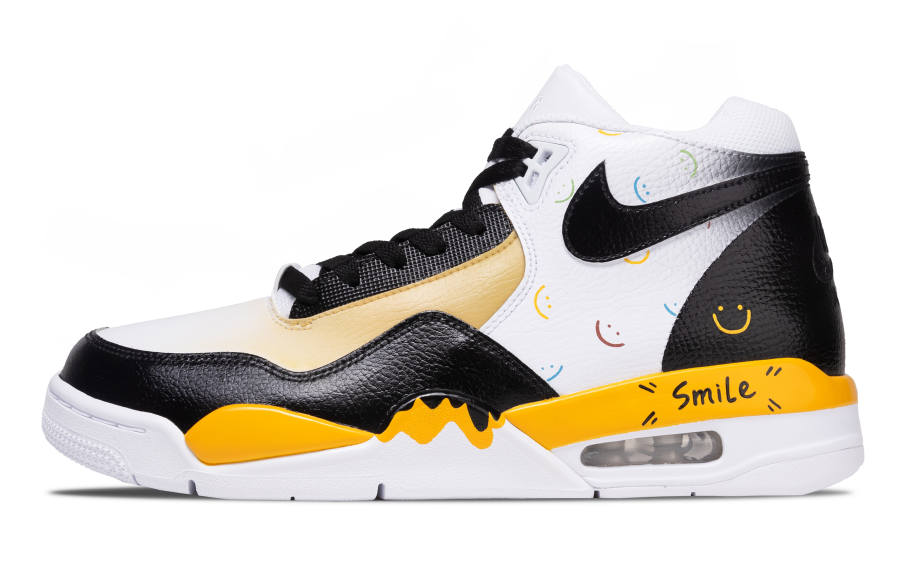 Nike Nike Flight Legacy Stop Banana Green Abrasion Resistant Abrasion Resistant Mid top Vintage Basketball Shoes Unisex