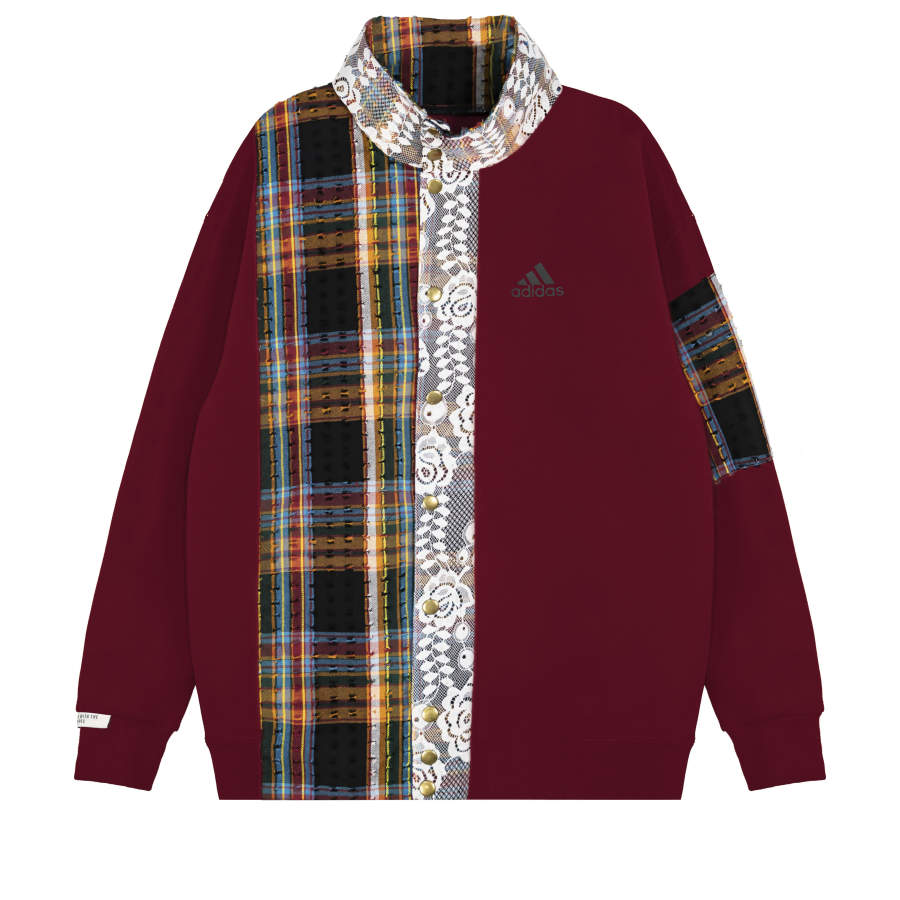 Adidas Adidas Sweatshirts Unisex Red Stand Collar Moderate Cardigan