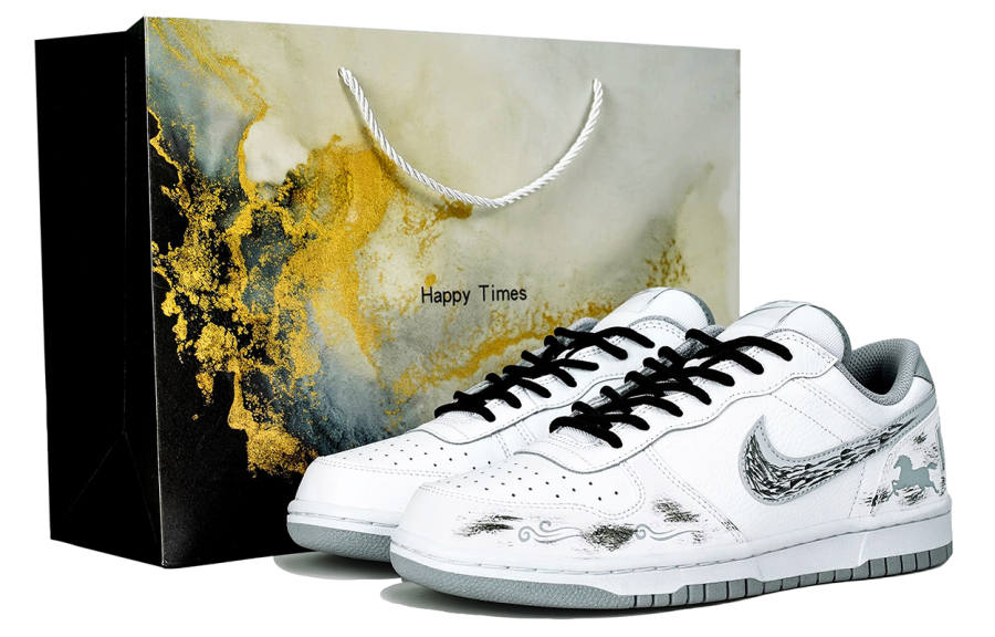 Nike Nike Big Abrasion Resistant Breathable Low top Skateboard Shoes Men's White