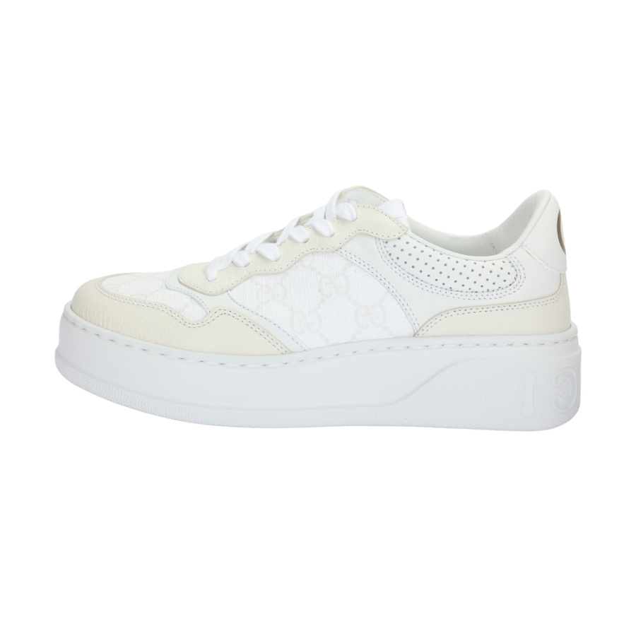 Gucci Wmns Gg Sneaker 'White Grey' Women's