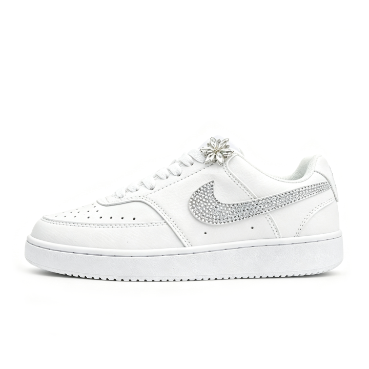 Nike Nike Court Vision 1 Slip Resistant And Breathable Low top Skateboard Shoes Men's White