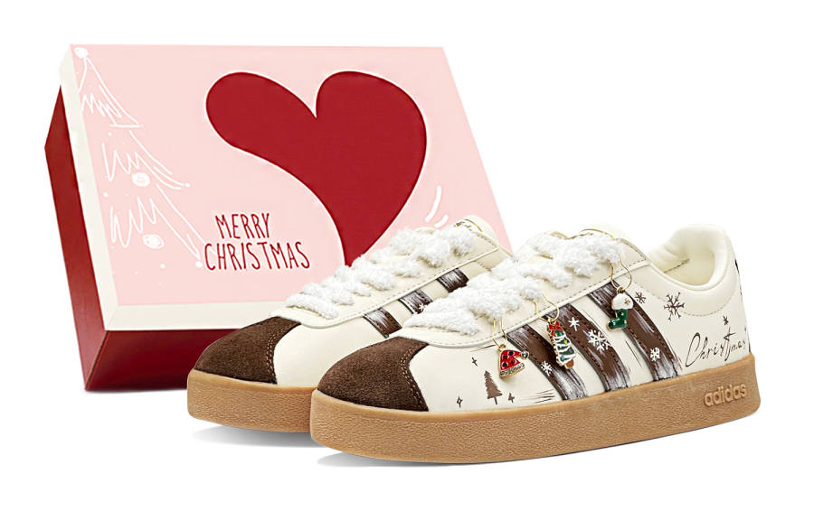 Adidas Adidas VL COURT 2.0 Sleigh Trail, Maillard Style, Minimalist Style Versatile, Comfortable Abrasion Resistant Low top