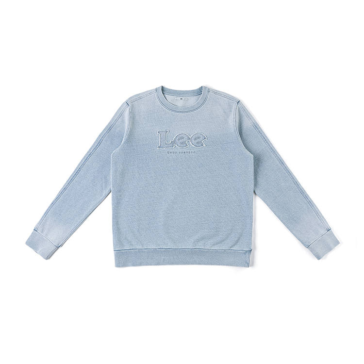 Lee Lee Sweatshirts Women's Light Blue Crew Neck Moderate