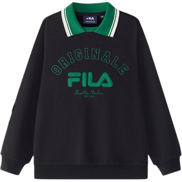FILA KIDS Unisex Sweatshirts Lapel Moderate