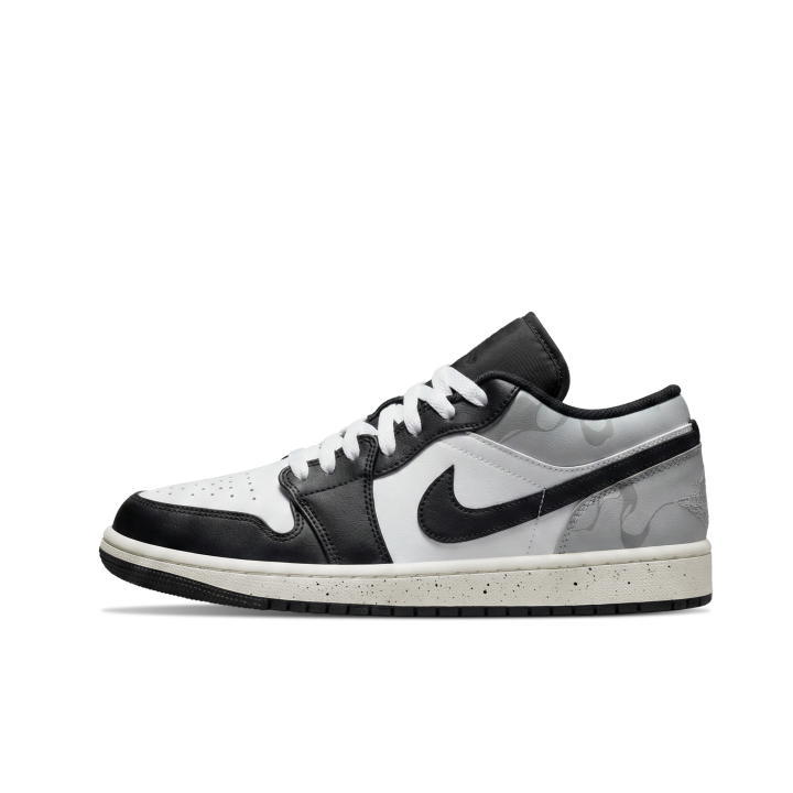 Jordan Jordan Air Jordan 1 Lightweight Low top Skateboard Shoes Unisex Black Gray White