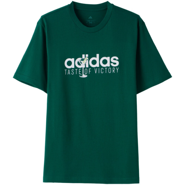 Adidas Adidas Running T Shirts Men's Green Crew Neck Moderate