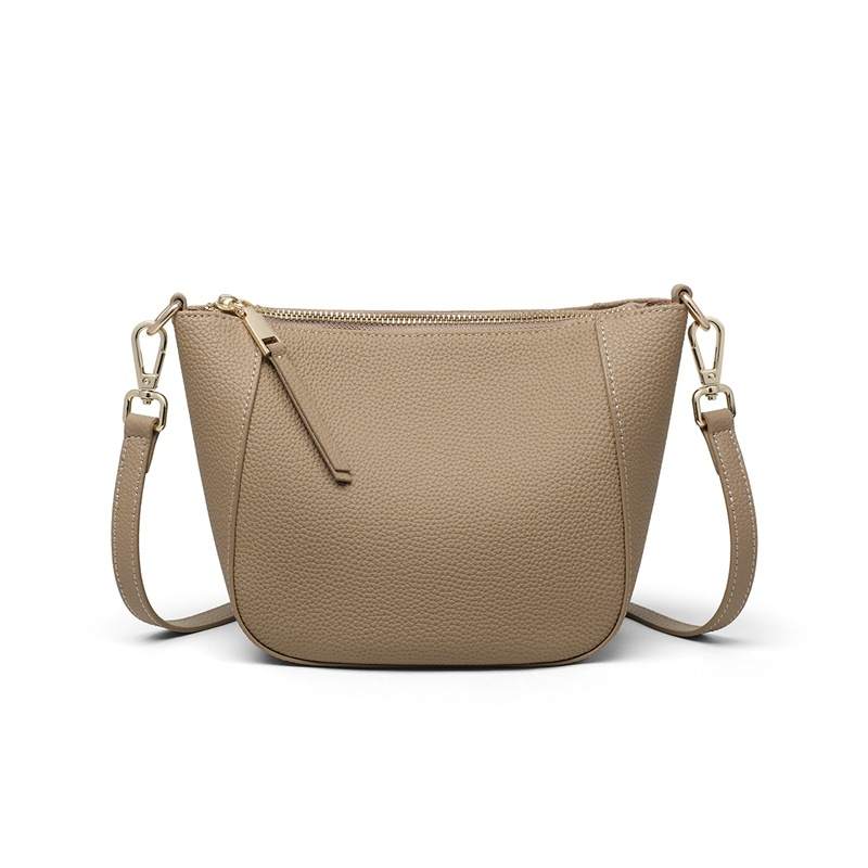 LOLLiPOPS Cow Leather With Synthetic Leather Girlfriend Shoulder Bag, Crossbody Bag Women's Elephant Gray