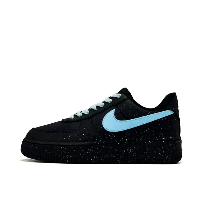 Nike Nike Air Force 1 Ice Star Leather Abrasion Resistant Low top Skateboard Shoes Unisex Black White