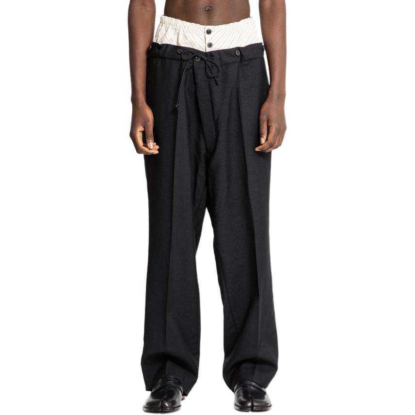 Maison Margiela Casual Pants Men's Black White