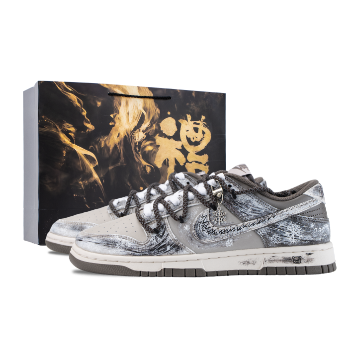 Nike Nike Dunk Polar Frost Snow Abrasion Resistant Low top Skateboard Shoes Unisex Gray White