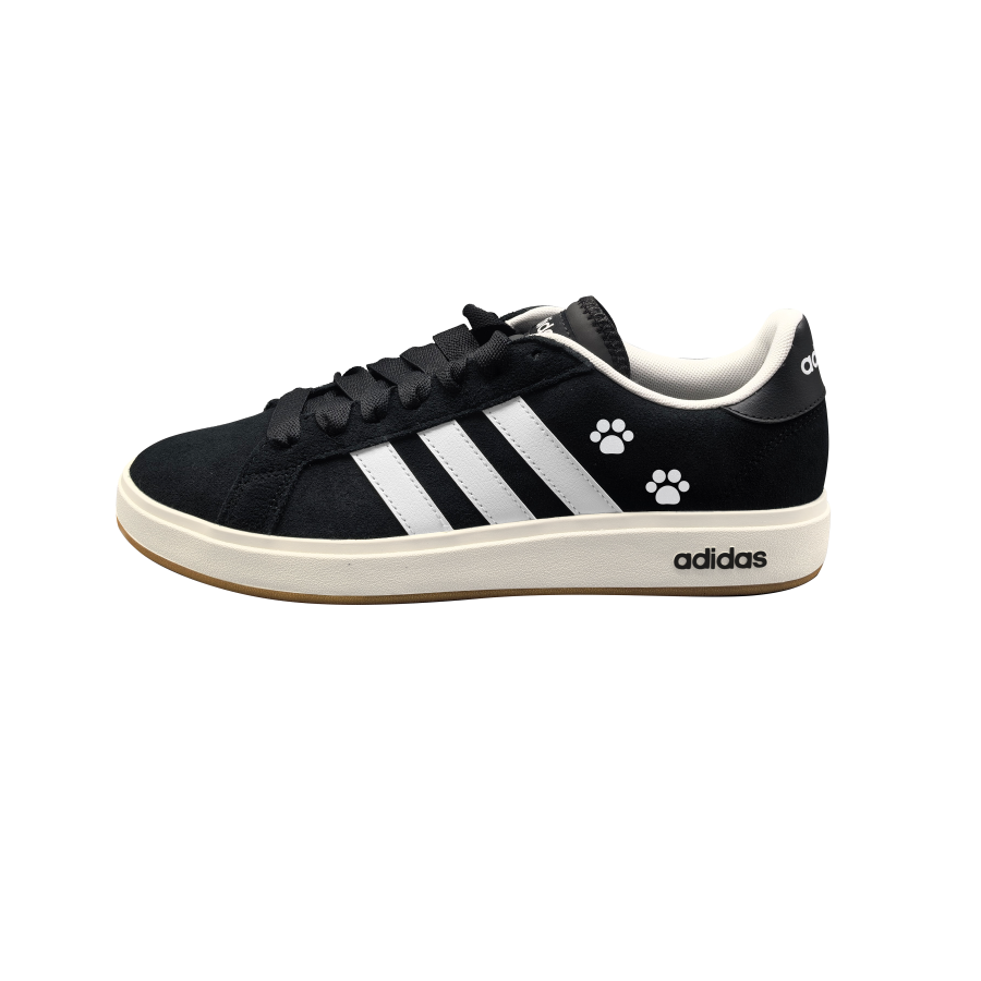 Adidas Adidas Grand Court Base 00s Skateboard Shoes Unisex Low Top Black White Brown Color Block