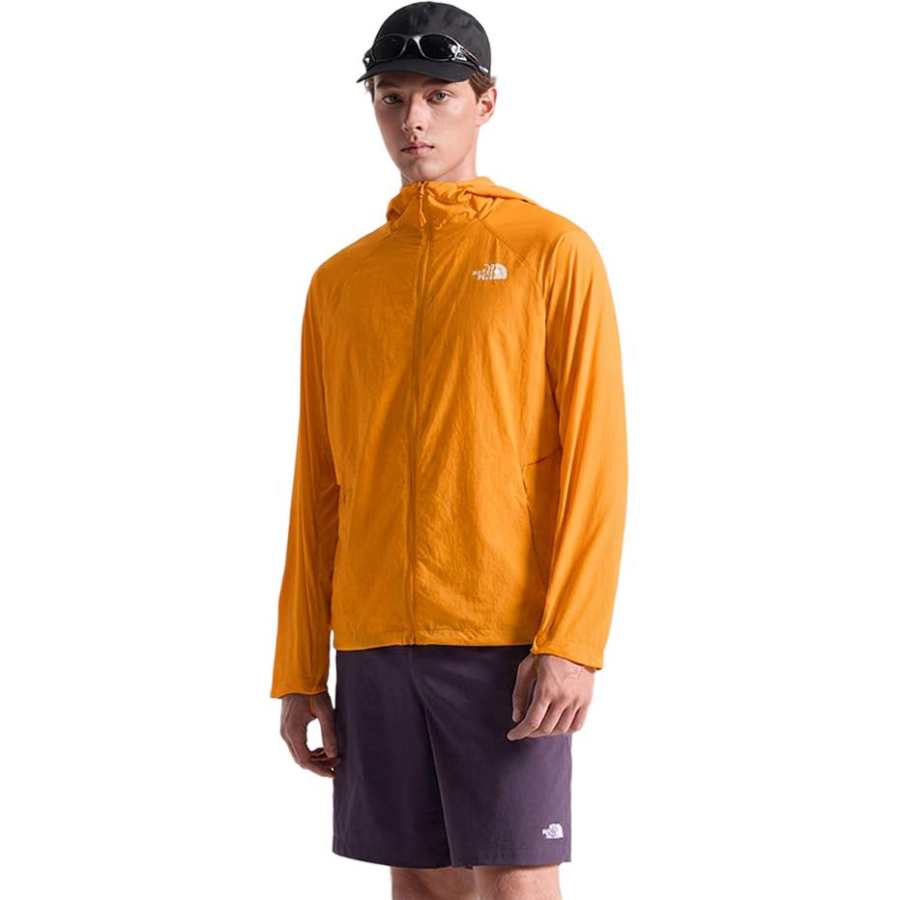 THE NORTH FACE Sun Protection Jackets Men's G5I/Dusty Twilight Orange Hooded Non Detachable Moderate