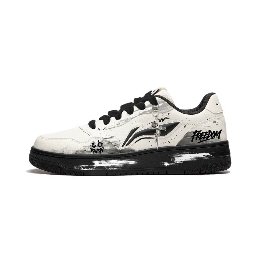 Li-Ning Li Ning Tianji Soft Free Ink Tide Slip Resistant, Abrasion Resistant, Height Increasing Low top Skateboard Shoes Unisex