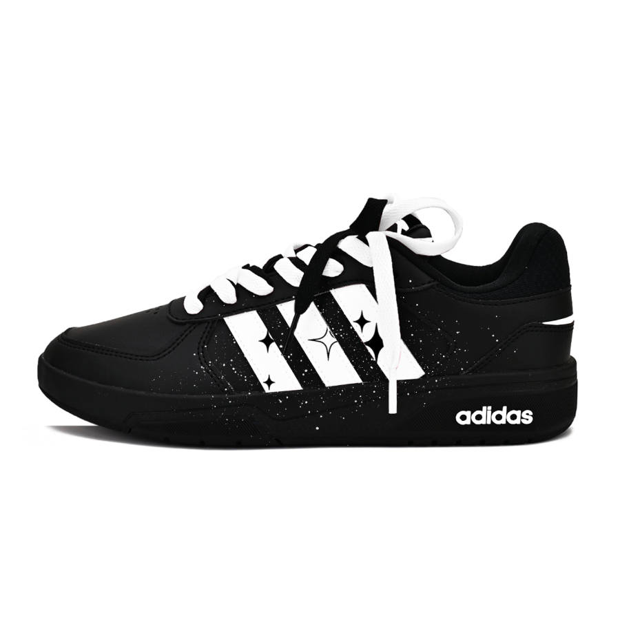 Adidas Neo Courtbeat Starry Dot Abrasion Resistant Low top Skateboard Shoes Unisex Black White