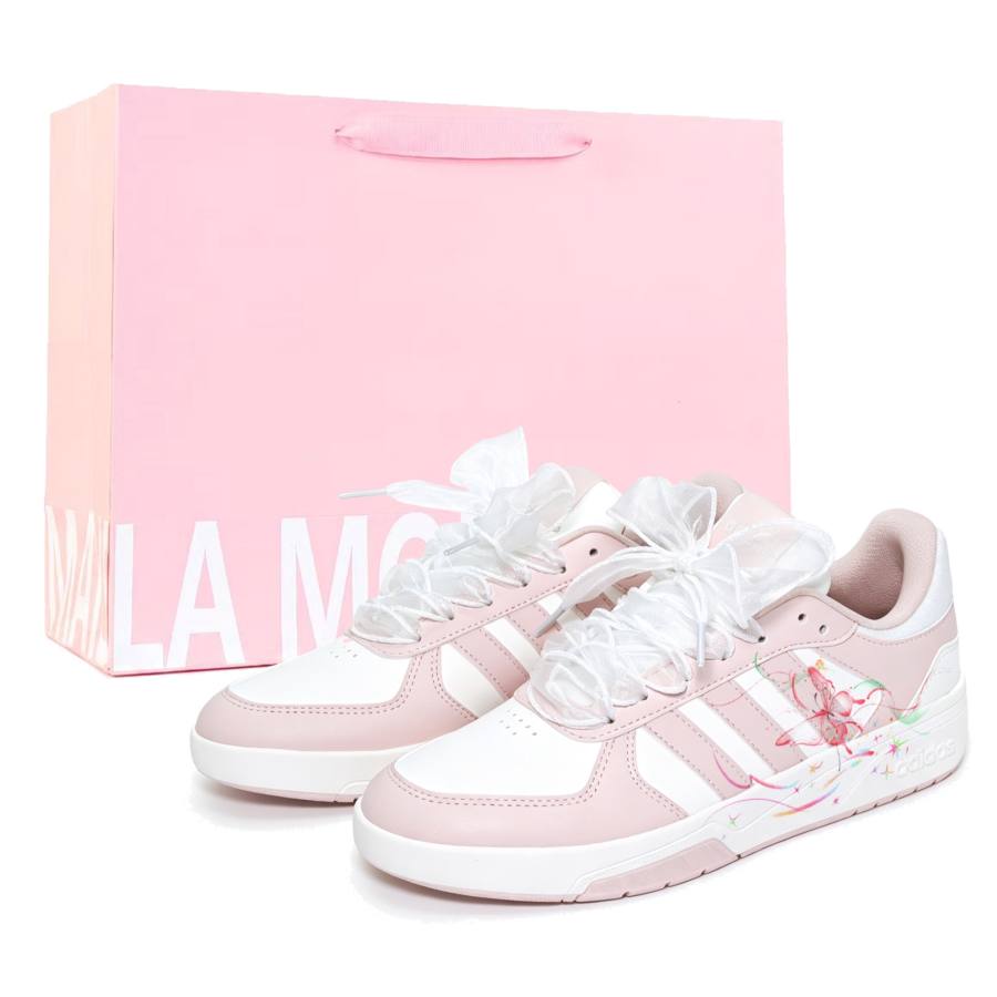 Adidas Adidas COURTBEAT Skateboard Shoes Unisex Low Top Pink White