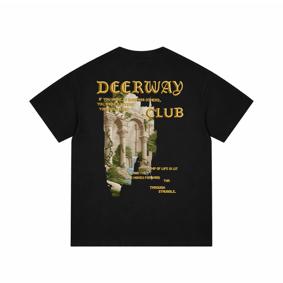 DEERWAY T Shirts Unisex Crew Neck Moderate Straight Fit