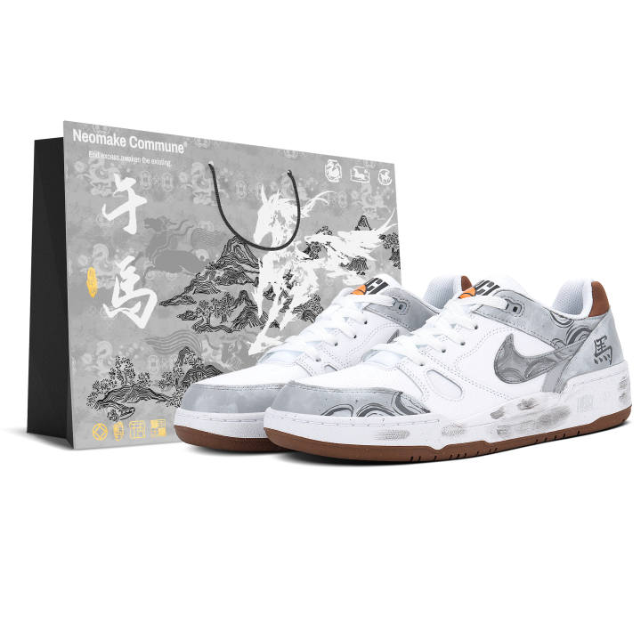 Nike Nike Full Force Low top Skateboard Shoes Men's Gray White