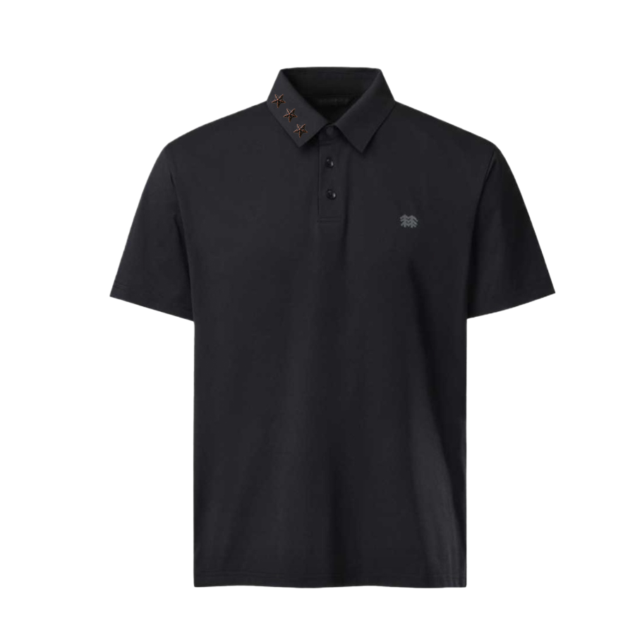 KOLON SPORT Polo Shirts Unisex Black Lapel Moderate