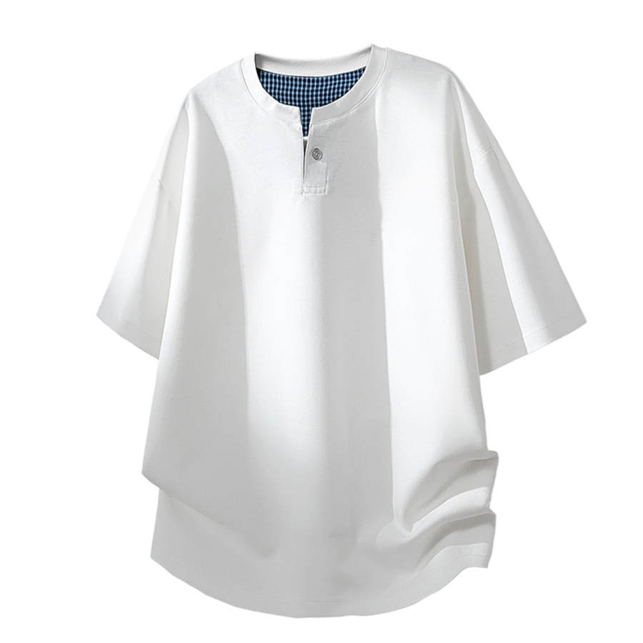 GWAF T Shirts Unisex Henry Collar Moderate Straight Fit