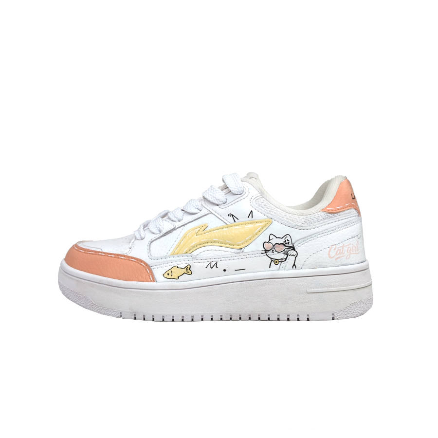 Li-Ning Li Ning Tianji Skateboard Shoes Unisex Low Top White, Orange & Yellow Multicolor