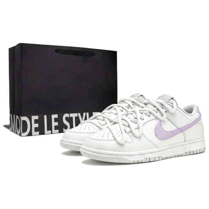 Nike Nike Dunk Skateboard Shoes Unisex Low Top White, Purple