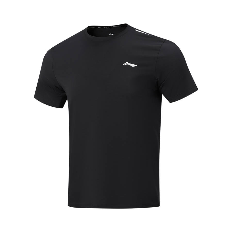 Li-Ning Li Ning Fitness Series T Shirts Men's Black Crew Neck Moderate Straight Fit