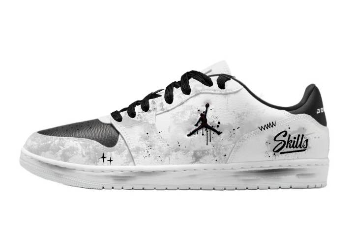 Jordan Jordan COURT CONNECT Skateboard Shoes Men's Low Top Black/White