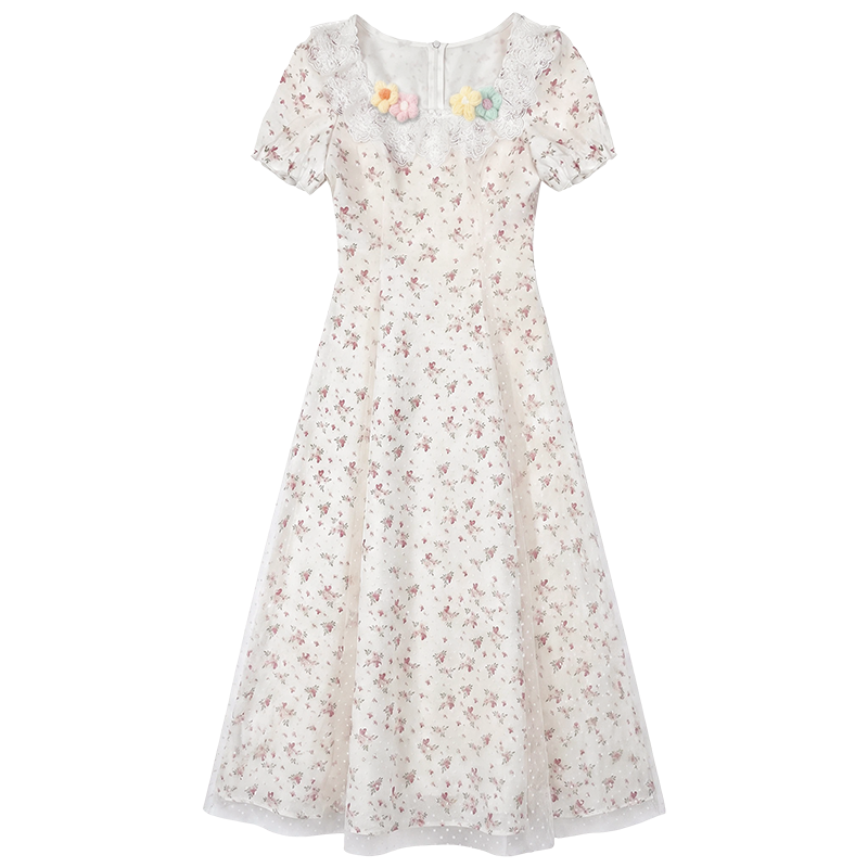 Fabric Pig Short Sleeved Dress Women's