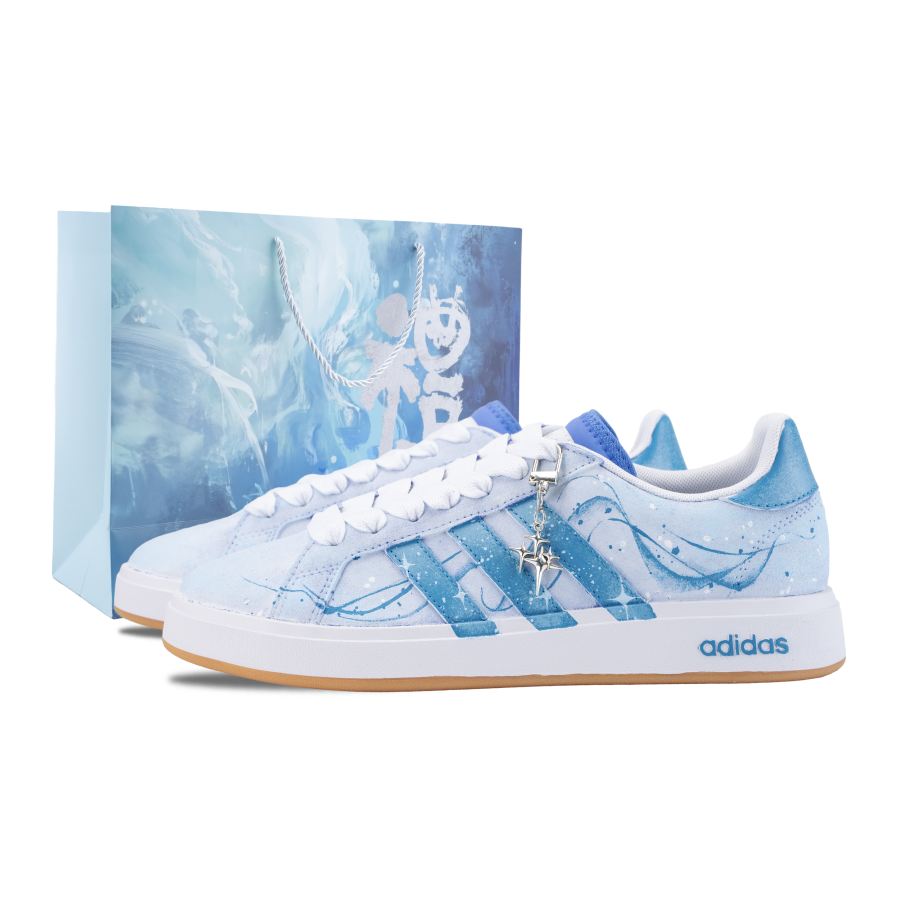 Adidas Adidas Grand Court Base 00s Mist Starfish Pointed Star Low top Skateboard Shoes Unisex White Blue