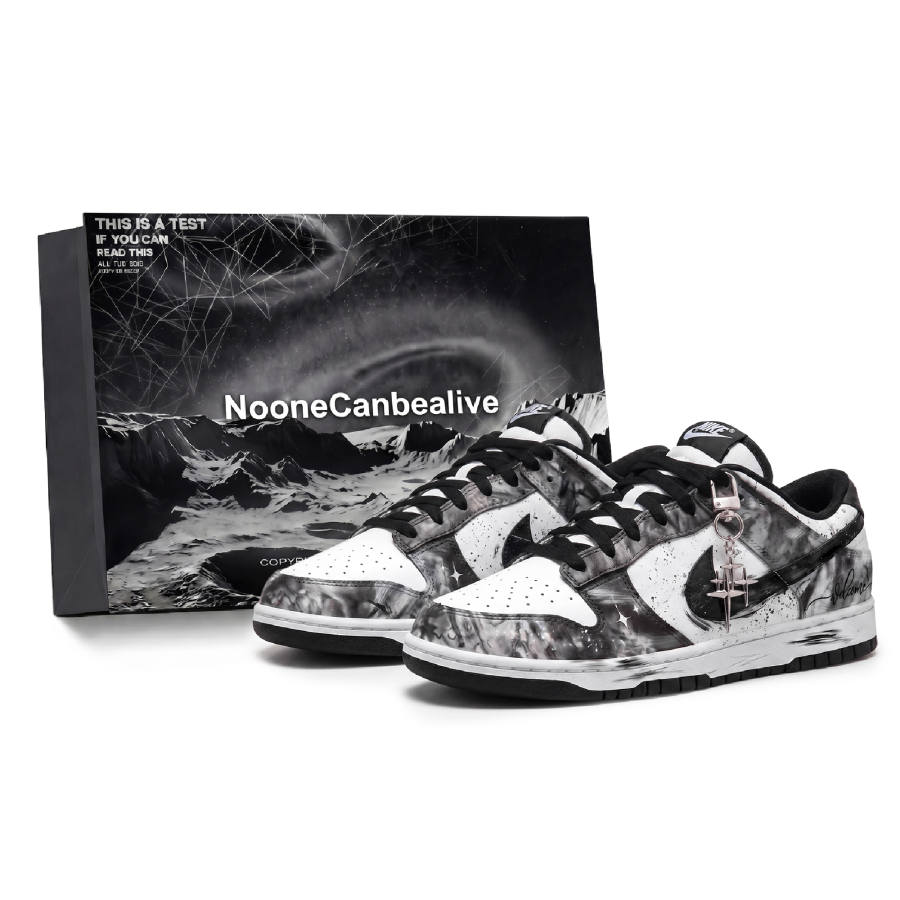 Nike Nike Dunk Star Ink Shadow Slip Resistant Abrasion Resistant Low top Skateboard Shoes Unisex Black
