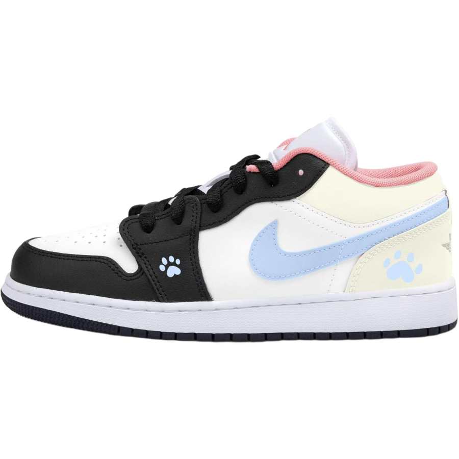 Jordan Jordan Air Jordan 1 Low top Children's Basketball Shoes Beige Blue Unisex