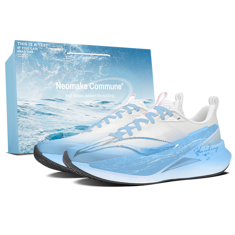 Li-Ning Li Ning Red Hare 9 PRO Cushioning Breathable Low top Physical Fitness Test & Exam Running Shoes Unisex Blue