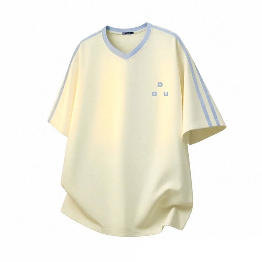 PAUL COSTELLOE T Shirts Unisex V Neck Thin Straight Fit