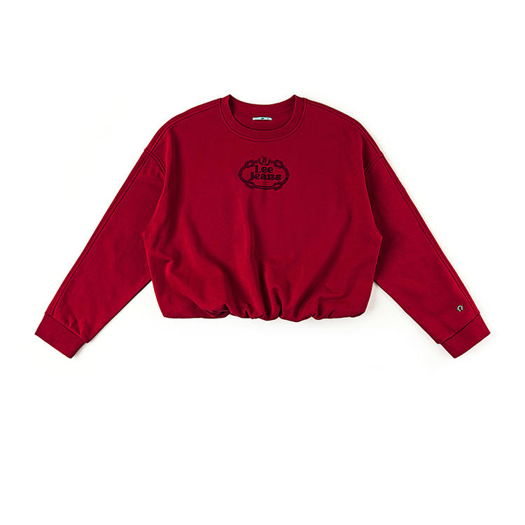 Lee Sweatshirts Women's Red Crew Neck Moderate