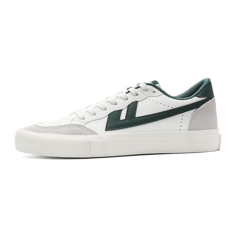 Warrior Height Increasing Abrasion Resistant Lightweight Low top Canvas Shoes Men's White Gray Green