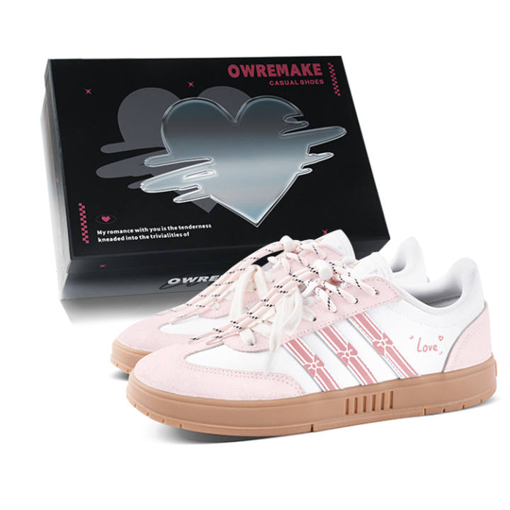 Adidas Adidas Gradas Skateboard Shoes Unisex Low Top Pink/White