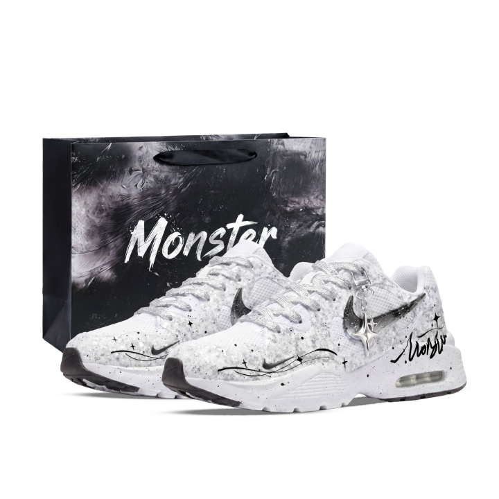Nike Nike Air Max Fusion Running Shoes Unisex Low Top White/Black/Gray