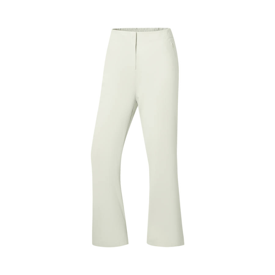 Li-Ning Li Ning Gold Logo | Sports Pants Women's White Birch Gray Moderate Straight Fit Pants