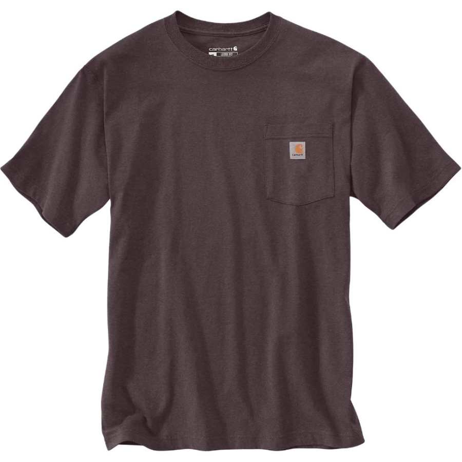 Carhartt T Shirts Men's Dark Brown Stone Gray Crew Neck