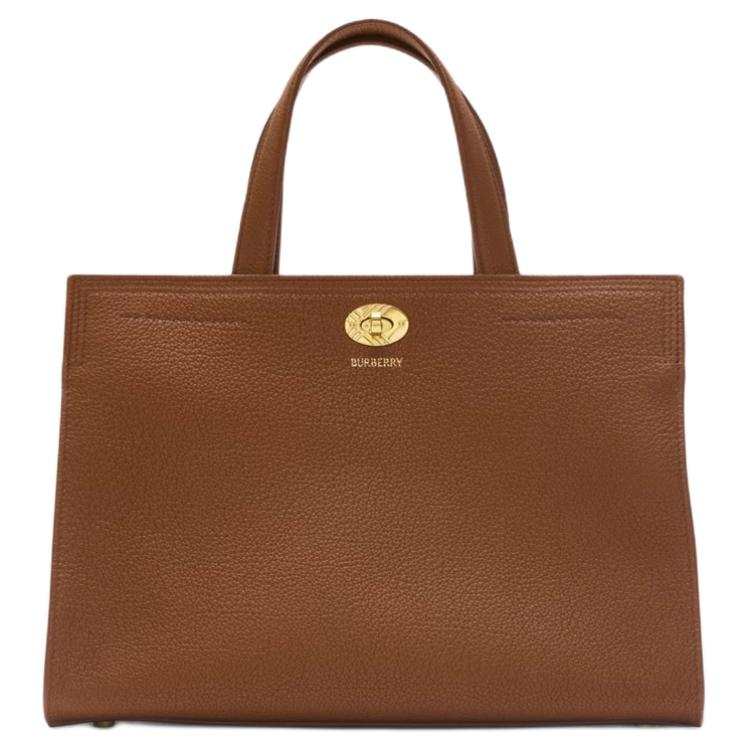 Burberry Calfskin Tote Bag, Shopping Bag, Shoulder Bag, Handbag Small Women's Hazelnut