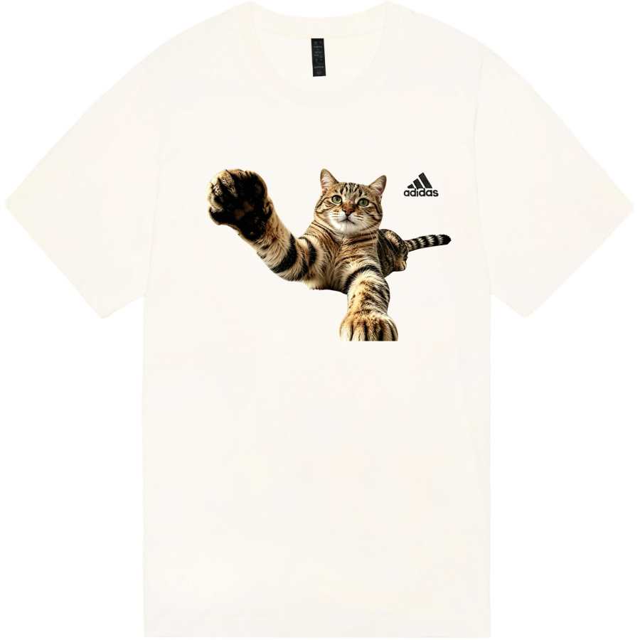 Adidas Adidas MUST HAVES T Shirts Unisex Ecru Crew Neck Moderate
